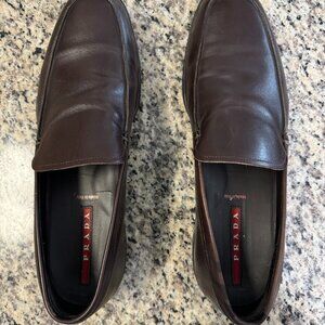 Prada Brown Leather Loafer Size 11, 4D 1645